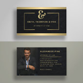 アンパサンドモダンブラック金ゴールドプロフェッショナルフォトバス 名刺