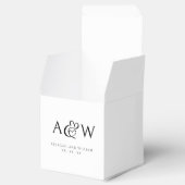 アンパサンドモダンモノグラム黒と白結婚の フェイバーボックス (オープン)