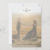 アンパサンドモノグラムオールインワン結婚式招待状 招待状 (裏面)