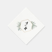 アンパサンドモノグラムカップルイニシャル結婚ズ スタンダードカクテルナプキン (角)