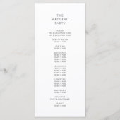 アンパサンドモノグラムブラック&ホワイト結婚ズ プログラム (裏面)