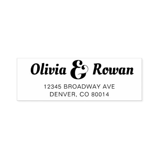 アンパサンドレトロスクリプト名の自動手書きスタンプ セルフインキングスタンプ (デザイン)