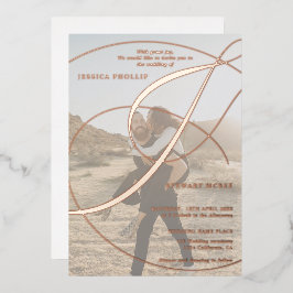 アンパサンド写真の書結婚跡のスクリプト 箔招待状