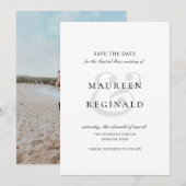 アンパサンド写真エレガ伝統的ントウェディング セーブザデート (正面/裏面)