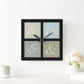 アンパサンド四角形 スクエア壁時計 (ホーム)