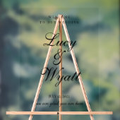 アンパサンド文字の黒と白結婚のサイン アクリルサイン (ニュートラル)