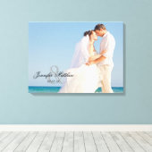 アンパサンド結婚の写真記念キャンバス キャンバスプリント (インサイチュ (ウッドフロア))