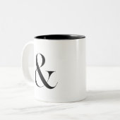 アンパサンド結婚ホームデコールの2トーンコーヒーマグ ツートーンマグカップ (正面左)