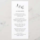 アンパサンド結婚モノグラムのメニュー メニュー (正面)