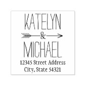 アンパサンド結婚矢印モノグラム差出人住所 セルフインキングスタンプ (デザイン)