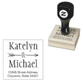 アンパサンド結婚矢印モノグラム差出人住所 ラバースタンプ (押印)