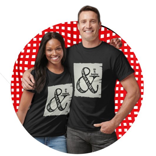 アンパサンド記号が始まる Tシャツ