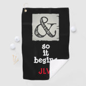 アンパサンド記号が始まユーモアのあるる ゴルフタオル (インサイチュ)