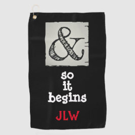 アンパサンド記号が始まユーモアのあるる ゴルフタオル