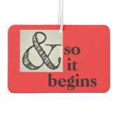 アンパサンド記号で始まるおもしろいので カーエアーフレッシュナー (裏面)