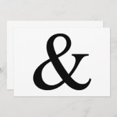 アンパサンド記号, アンド記号 招待状 (正面/裏面)