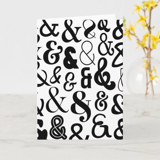 アンパサンド カード (黄色い花)