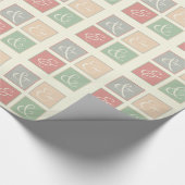 アンパサンド – コーラル、ピーチ、グリーン、グレー ラッピングペーパー (角)