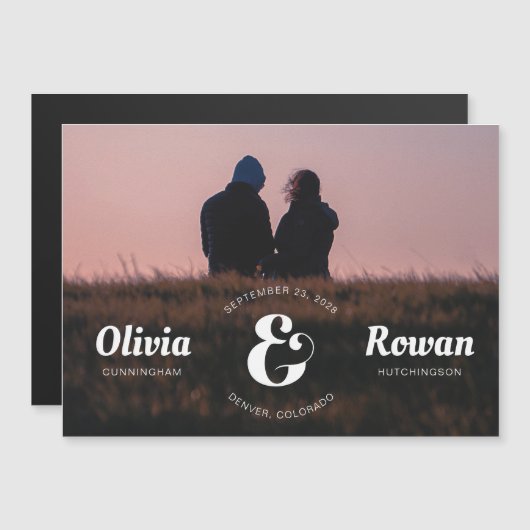 アンパサンド・スタンプ完全写真日付磁石の保存 (正面/裏面)