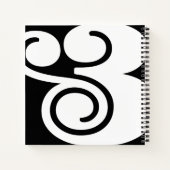 アンパサンド「&」デザイナ | BL B/W | ノートブック (裏面)