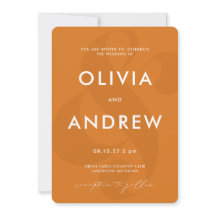 アンパサンド パステル マスタード イエロー ウェディング インビテーション