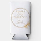 アンパサンド ホワイト パール プロセッコ ボウ ブライズシャワー スリム缶クーラー (正面)