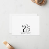 アンパサンド・モノグラム対 ノートカード (正面/裏面インサイチュ)