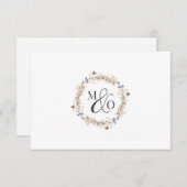 アンパサンド・モノグラム結婚カップルの野花 ノートカード (正面/裏面)