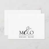 アンパサンド・モノグラム・カップル・ノート・カード ノートカード (正面/裏面)