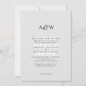 アンパサンド モノグラム フォト ウェディング 招待状 (正面)