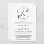 アンパサンド モノグラム 結婚式招待状 招待状 (正面/裏面)
