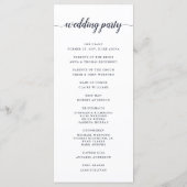 アンパサンド モノグラム 結婚式 式次第 プログラム (裏面)