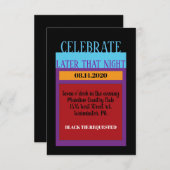 アンパサンド(ユダヤ教の)バル・ミツバーバーバルミツワーパーティーカード 招待状 (正面/裏面)