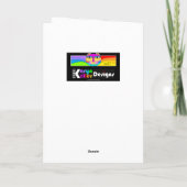 アンパサンド(ユダヤ教)メノラーシャロムグリーティングカード カード (裏面)