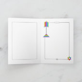 アンパサンド(ユダヤ教)メノラーシャロムグリーティングカード カード (内部)