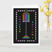 アンパサンド(ユダヤ教)メノラーシャロムグリーティングカード カード (黄色い花)