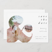 アンパサンド |日付の保存 招待状 (正面/裏面)