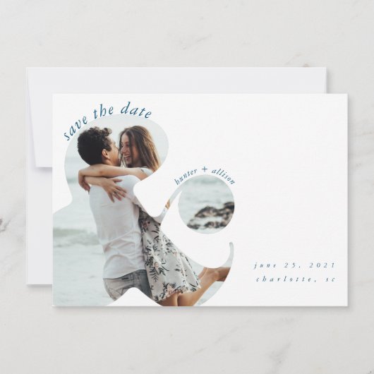 アンパサンド |日付招待状の保存 招待状 (正面)