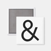 アンパサンド – 黒 マグネット (正面/裏面)