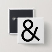 アンパサンド – 黒 缶バッジ (正面&裏面)