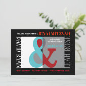 アンパサンドBナイ（ユダヤ教の）バル・ミツバーバーバルミツワー招待状 招待状 (スタンド正面)