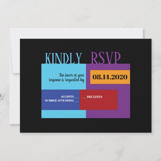 アンパサンドB'NAI（ユダヤ教の）バル・ミツバーバーバルミツワー返信カード 招待状 (正面)