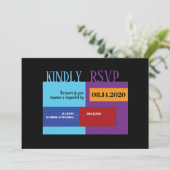 アンパサンドB'NAI（ユダヤ教の）バル・ミツバーバーバルミツワー返信カード 招待状 (スタンド正面)