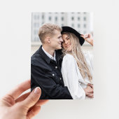 アンパモダンサンド写真の日付を保存する黒金ゴールド 箔招待状