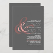 アンパモダンサンド婚約パーティ 招待状 (正面/裏面)