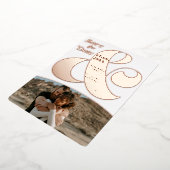 アンパモダンサンド2枚の写真が日付バラ金ゴールドを保存 箔招待状 (回転した状態)