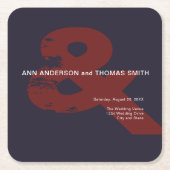 アンパモダンン素朴サンド結婚の紙コースター スクエアペーパーコースター (正面)