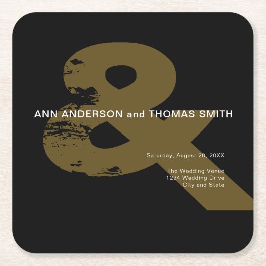 アンパモダンン結婚サンドのマグスクエア紙C スクエアペーパーコースター (正面)