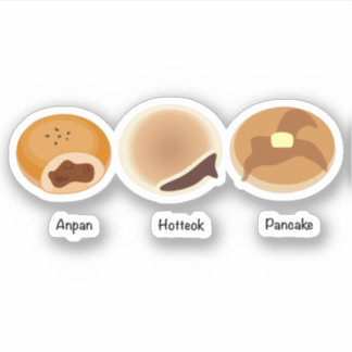 アンパン、ホットテック、パンケーキ シール