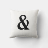 アンパーサンドの白黒アメリカ人のMoJoの枕 クッション (裏面)